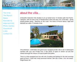 Villa Cabopino Web Design